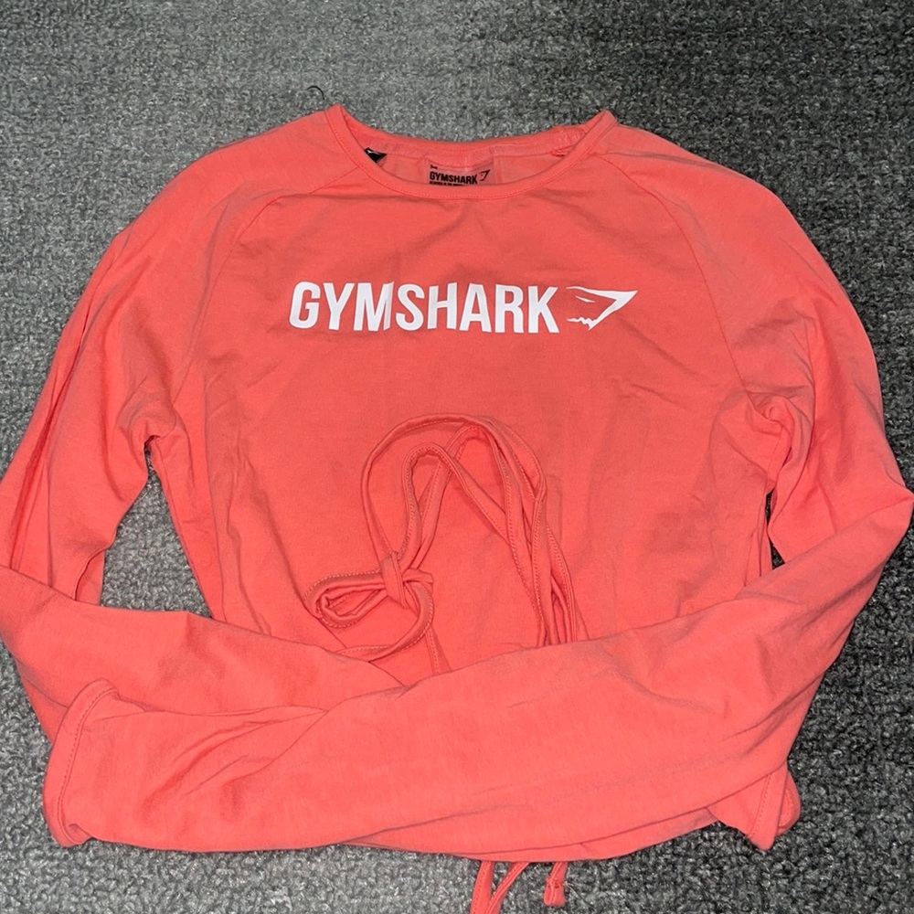 Gymshark Long Sleeve Ribbon Crop Top